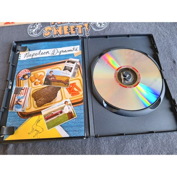 Vintage Napoleon Dynamite Flippin Sweet Movie Promo Gray T Shirt Mens M & DVD - Picture 6 of 12